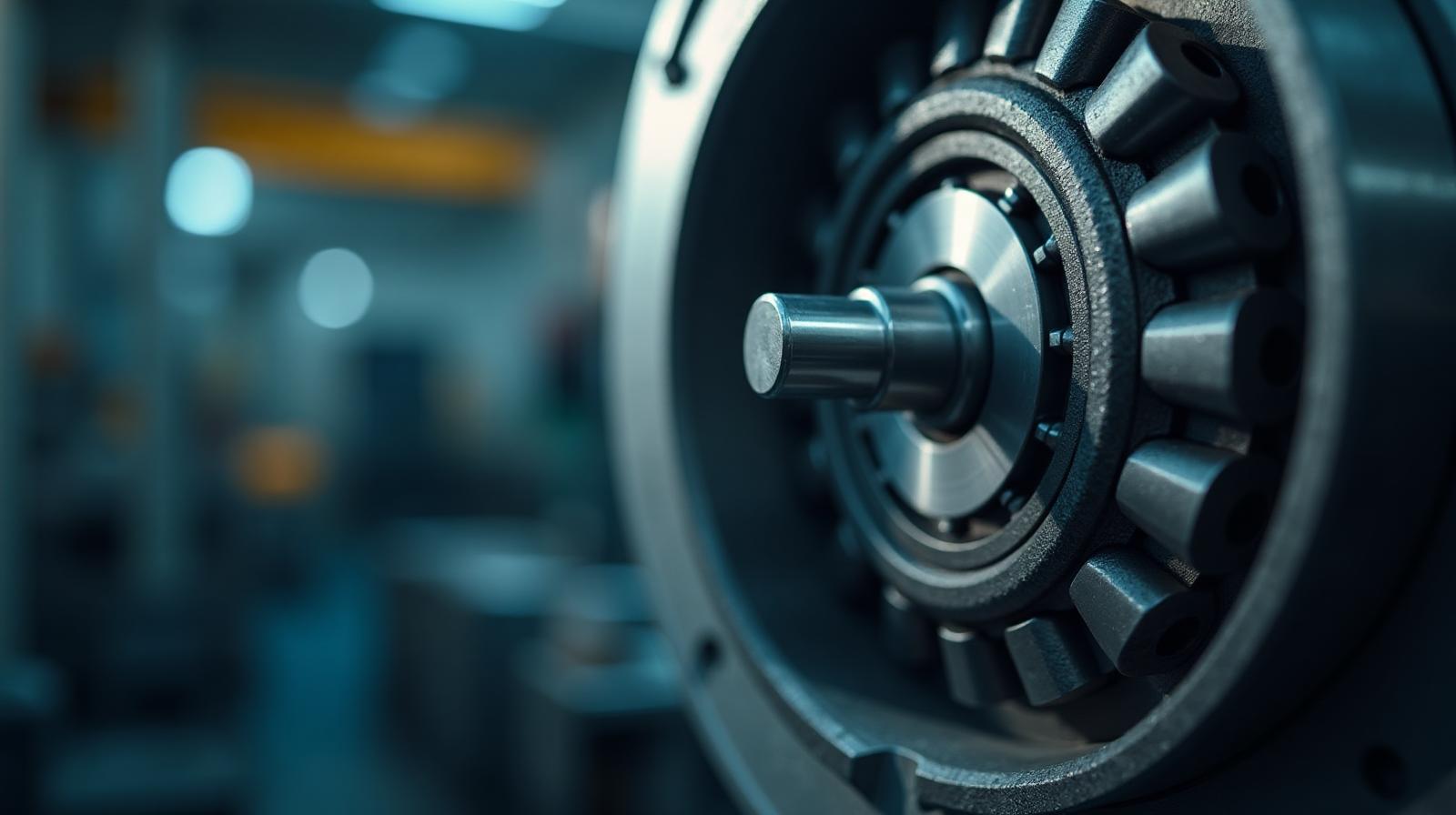 Close-up of precision bearing assembly